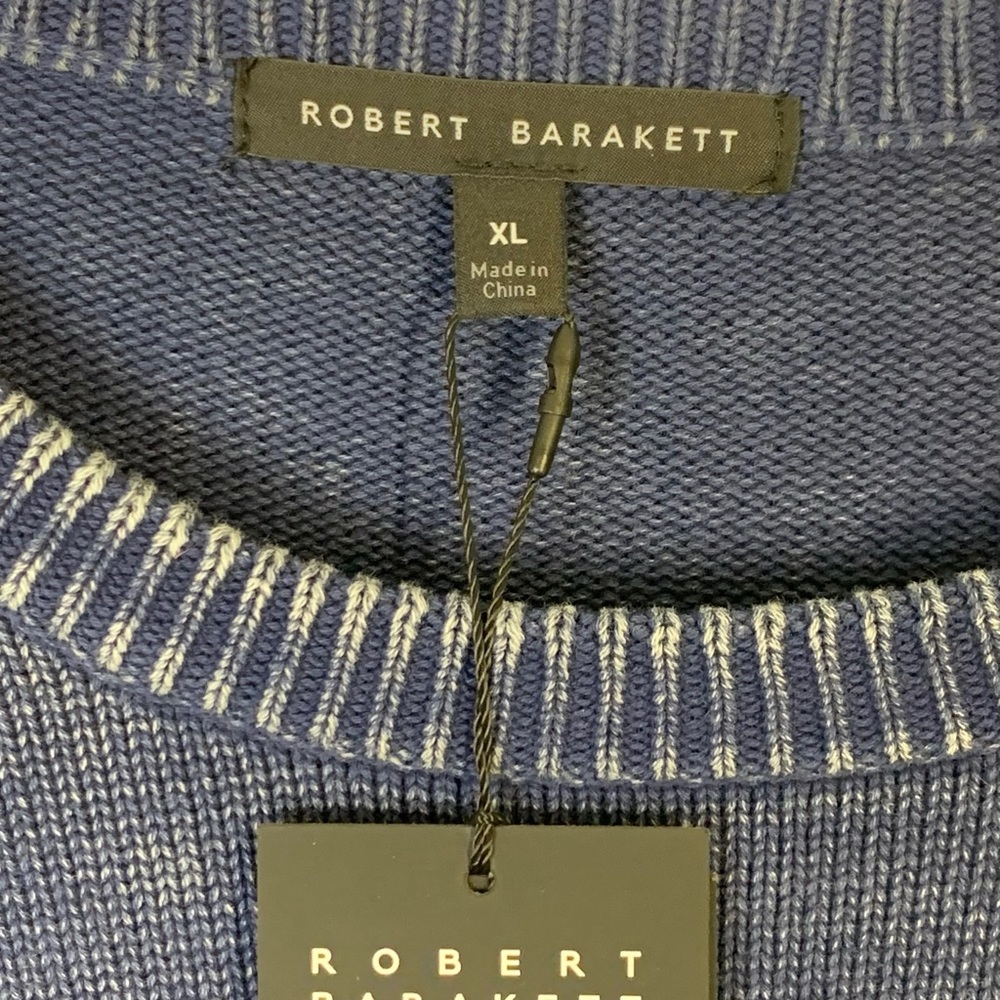 Robert Barakett Men's Franklin Pullover Sweater Vintage Blue Wash Size XL - Picture 7 of 11